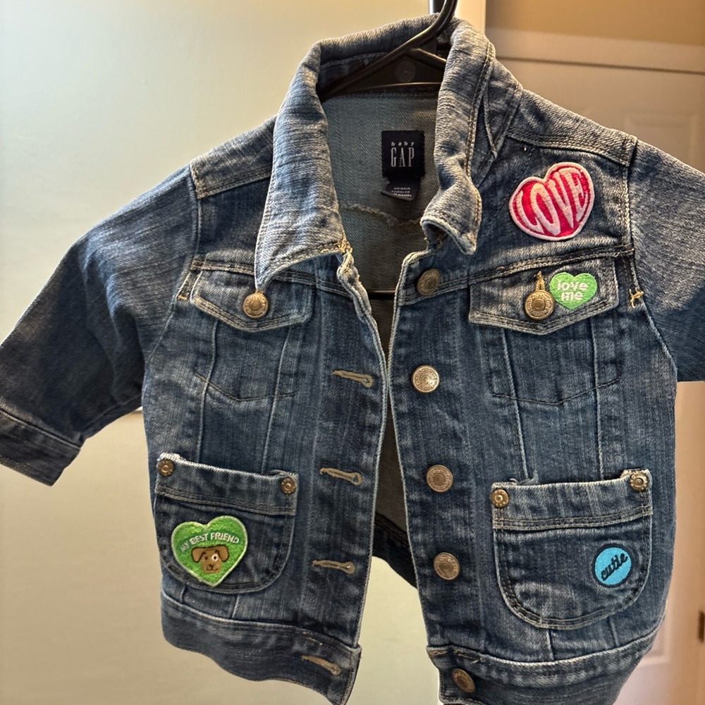 GAP Kids Denim Jacket with Colorful Patches